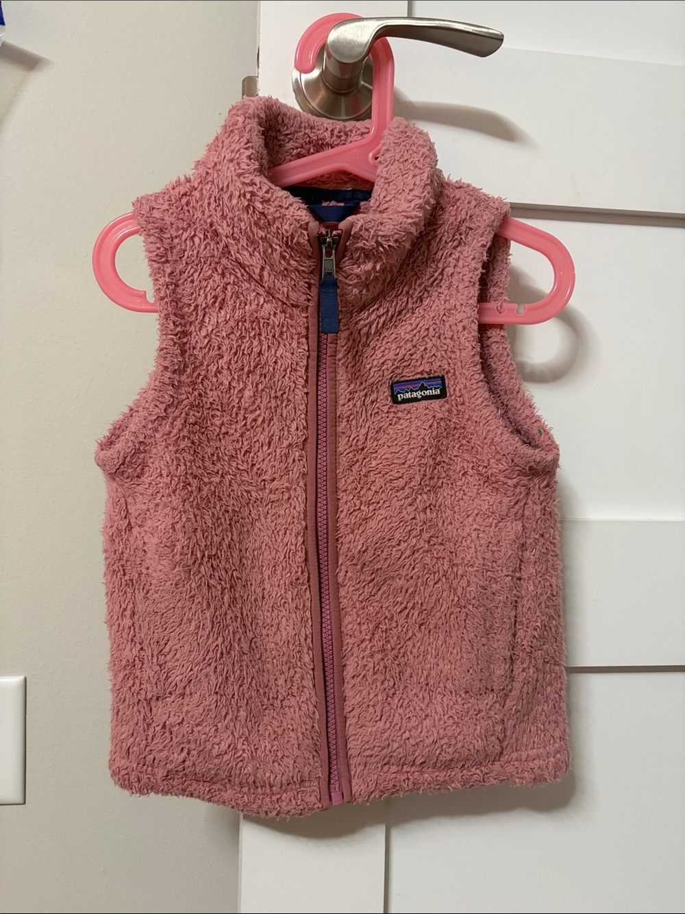Patagonia Kids Pink Sherpa Fleece Vest
